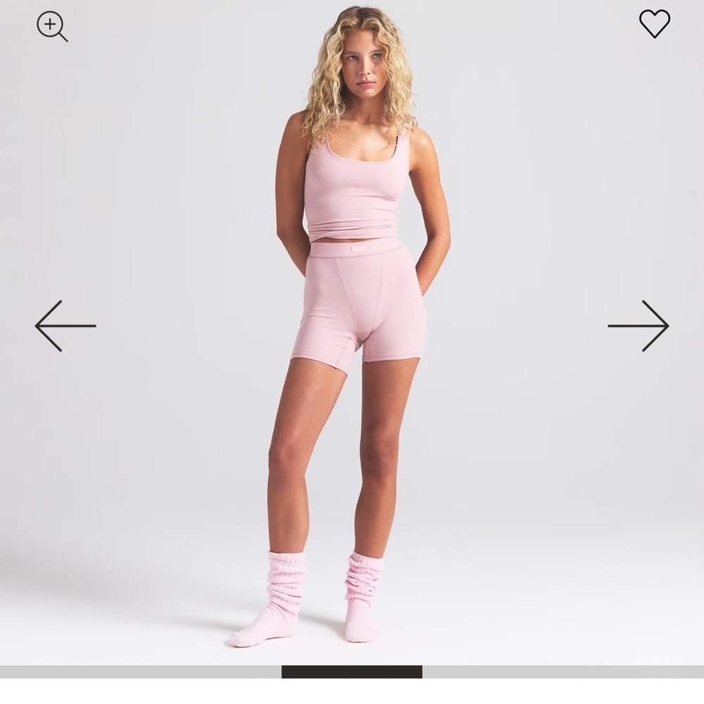 SKIMS Light Pink Ribbed Set - Picture 2 of 3